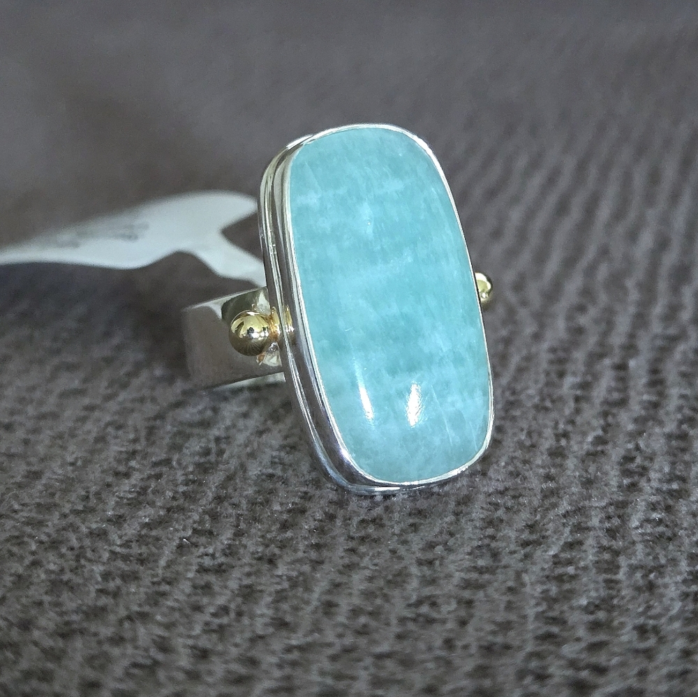 Shivam Rectangular Amazonite Statement Ring💍 - NWT - Picture 16 of 16
